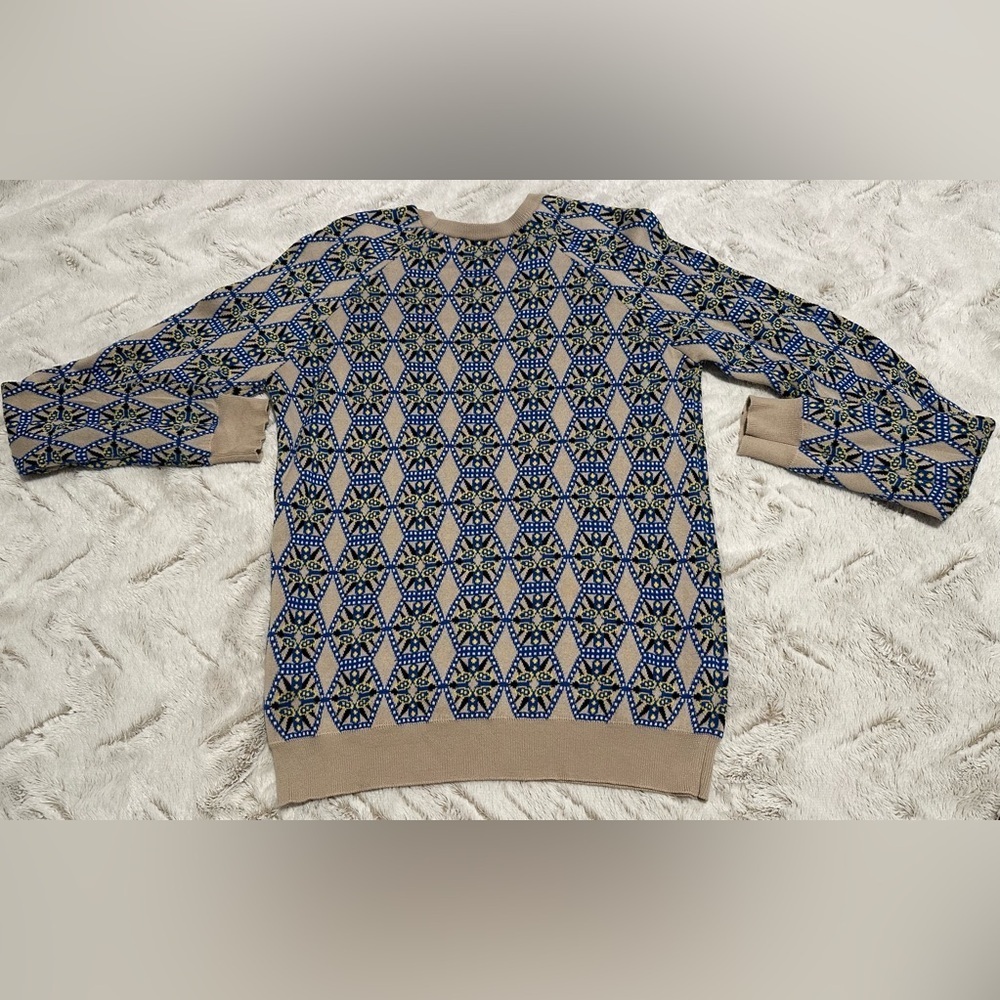 Melindagloss Men’s Geometric Ribbed Knit Sweater - Picture 8 of 13